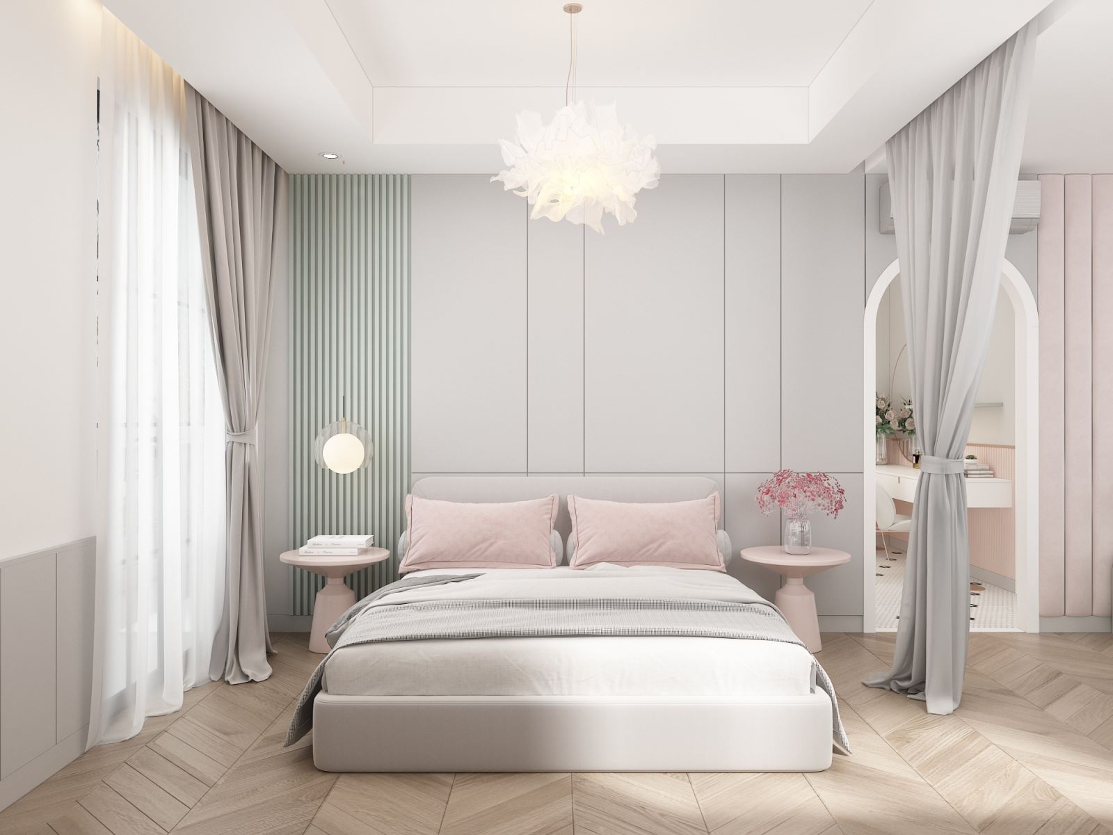 Thiết kế nội thất biệt thự Anh Nhân - Phòng ngủ