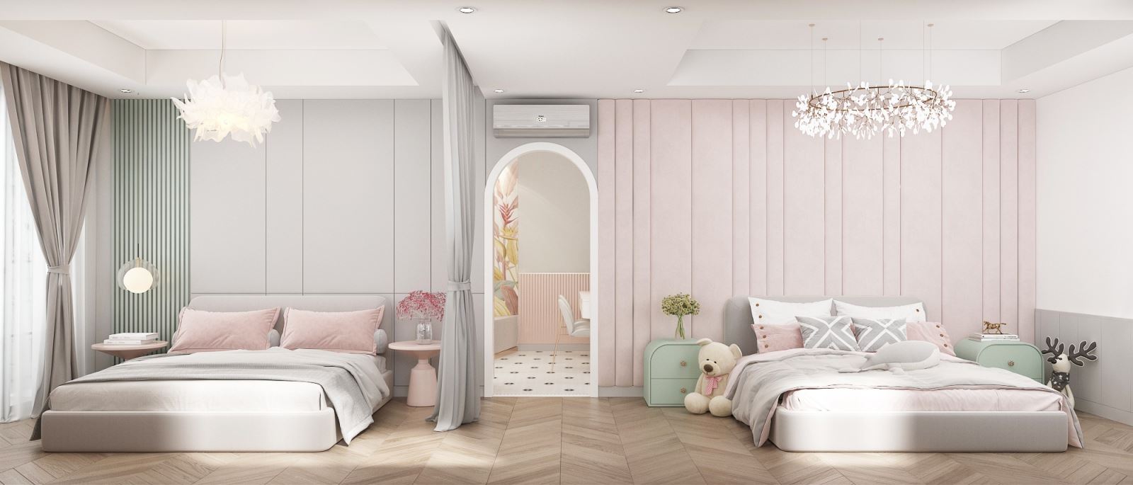 Thiết kế nội thất biệt thự Anh Nhân - Phòng ngủ 3