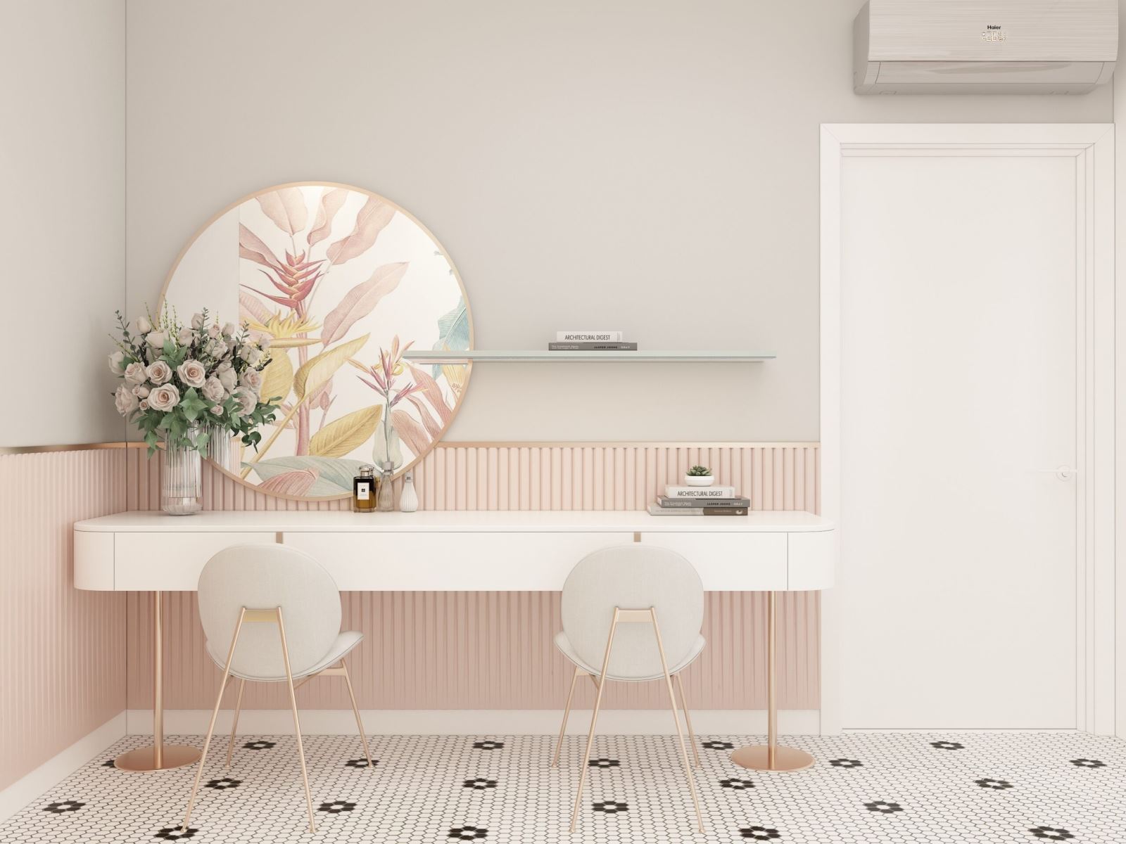 Thiết kế nội thất biệt thự Anh Nhân - Phòng ngủ phụ