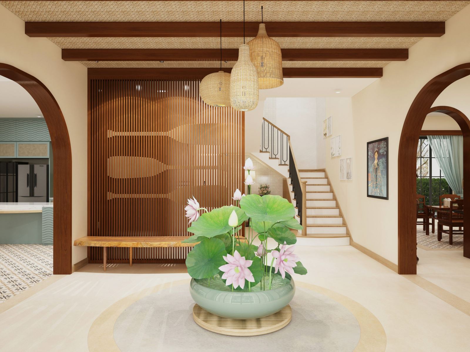 Thiết kế nội thất biệt thự Anh Nhân - Sảnh