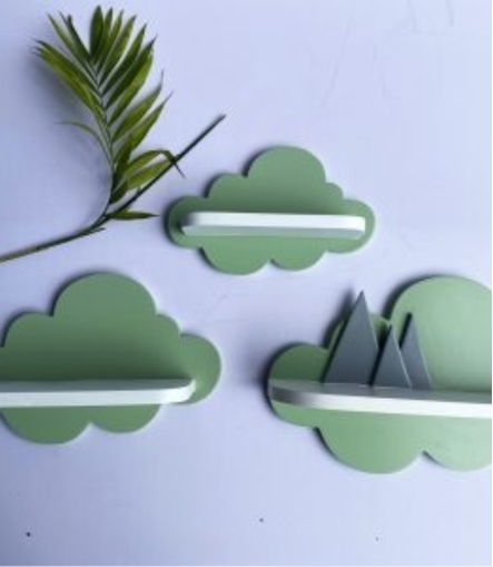 BỘ 3 KỆ TREO HÌNH ĐÁM MÂY