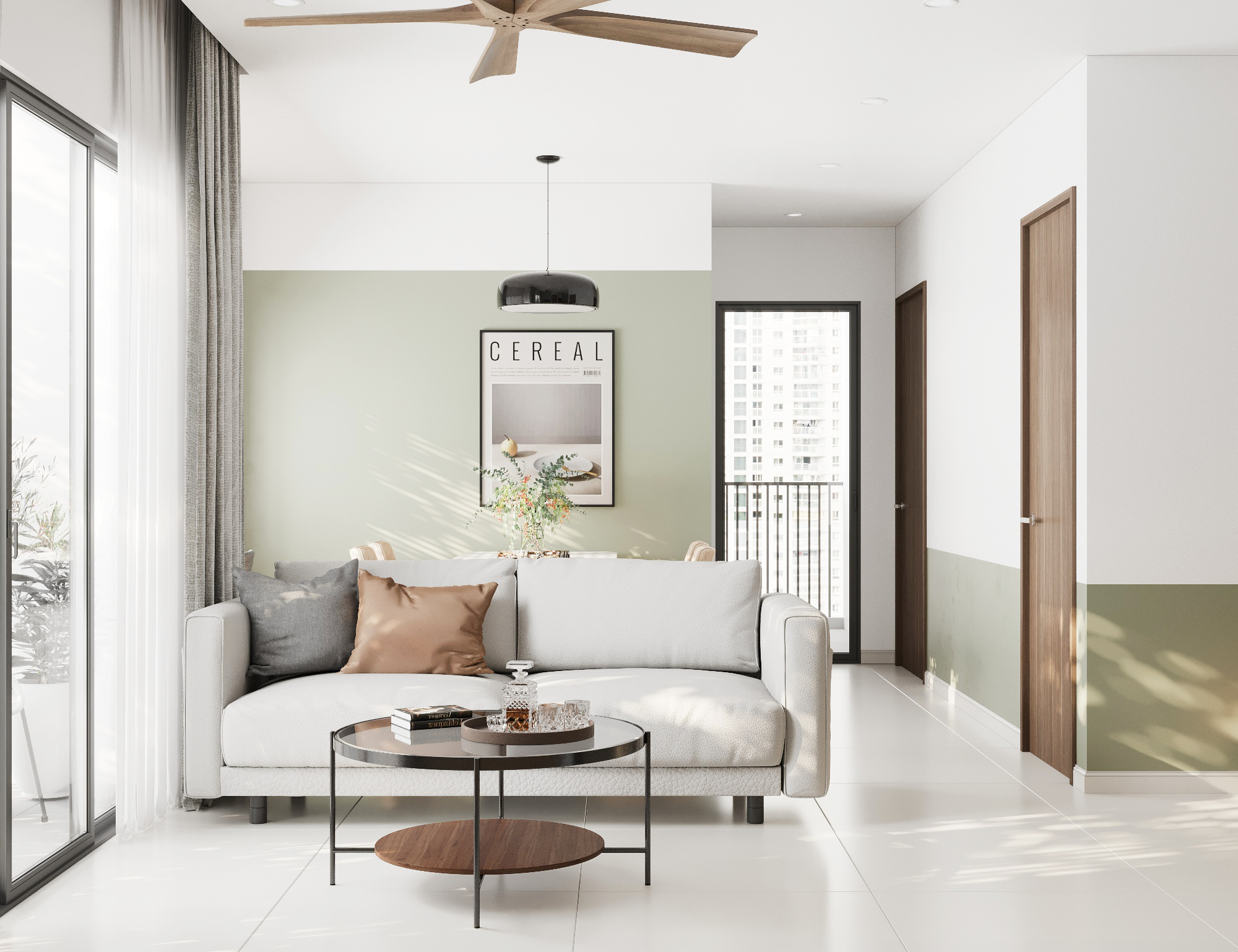 Thiết kế nội thất chung cư 108m2 2 phòng ngủ trọn gói đẹp và hiện đại